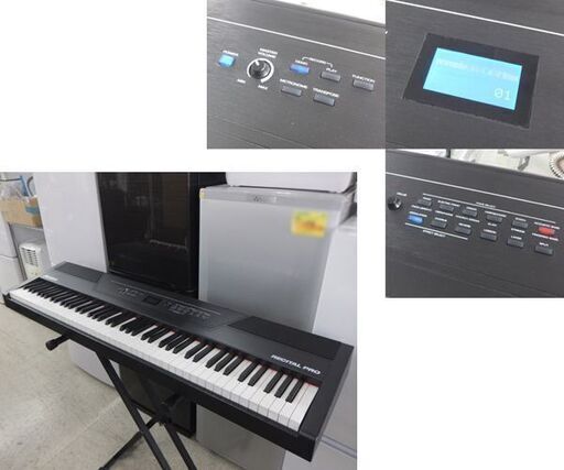 Alesis 88鍵盤 電子ピアノ Recital Pro 電子キーボード ハンマーアクション鍵盤 スタンド付 屯田店
