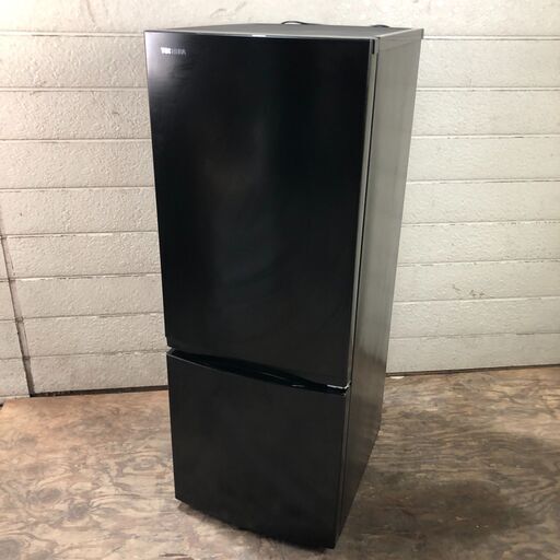 東芝 TOSHIBA ノンフロン冷凍冷蔵庫 2022年製 GR-T15BS 黒 153L 25e菊TK