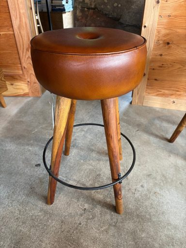 【アウトレット家具】レザー　ハイスツール