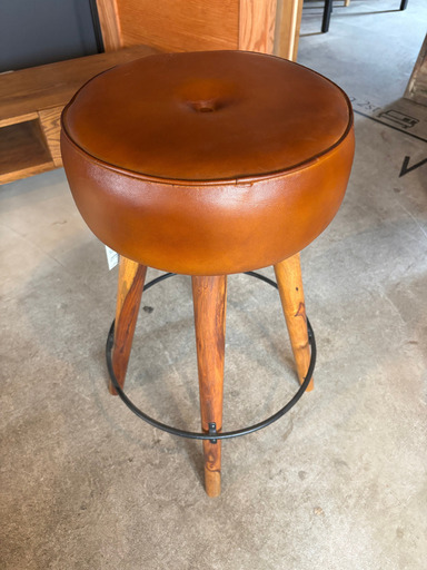 【アウトレット家具】レザー　ハイスツール