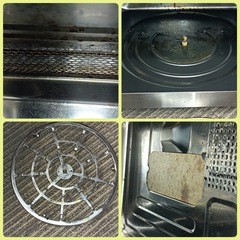 ★[F1909]  アイリスオーヤマ  2021年製　オーブンレンジ　MO-T1501-B  外形寸法　幅455㎜  奥行325㎜  高さ280㎜  加熱室の有効寸法　幅305㎜  奥行280㎜  高さ150㎜  ターンテーブルの直径260㎜  の画像