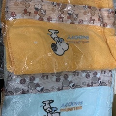 SNOOPYバスタオル2点　オレンジ　ブルー