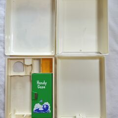 Ls1000‼️激レア‼️黒柿の裁縫箱　レトロ❗ 裁縫箱レトロ昭和小学生独楽・けん玉のデザイン80s (kuro shiro