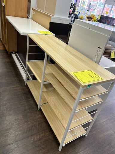 ☆ジモティ割あり☆ レンジボード ブラウン H189×D45×W88 クリーニング