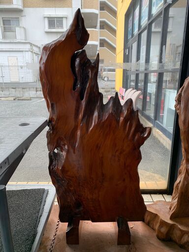 天然木オブジェ　木　衝立 楽天市場】衝立 ケヤキ材 一枚板 パーティション オブジェ 飾り 無垢