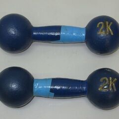 stp-3207　ダンベル　2個セット　2kg×2　4kg　鉄アレイ　筋トレ　宅トレ　ウエイト　重り　トレーニング　エクササイズ　トレーニング　青の画像