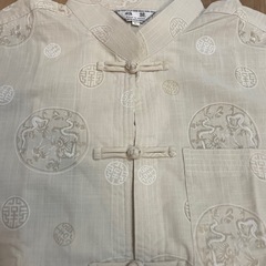 【新品未使用】チャイナ風　半袖　Lサイズ⭐︎ネックレス付き⭐︎冷房対策にの画像