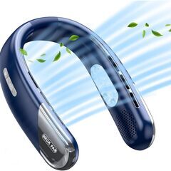 首掛け扇風機 【2025夏新型涼感プレート＆瞬時冷却】ネッククーラー ネックファン 5000mAh大容量 360°全方位送風 LED液晶ディスプレイ 首掛けクーラー ハンズフリー 羽根なし 最大16時間連続稼働 5段階風量調整 携帯扇風機 軽量 旅行ファン 静