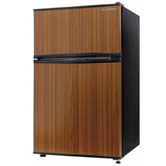 木目調ダークウッド 2ドア冷蔵庫90Lの画像