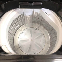 ss7571 ヤマダ電機 洗濯機 4.5kg YWM-T45H1 ブラック YAMADA 全自動洗濯機 縦型 黒 上開き ステンレス槽 風乾燥 スリム コンパクト 一人暮らし 洗濯機 中古の画像