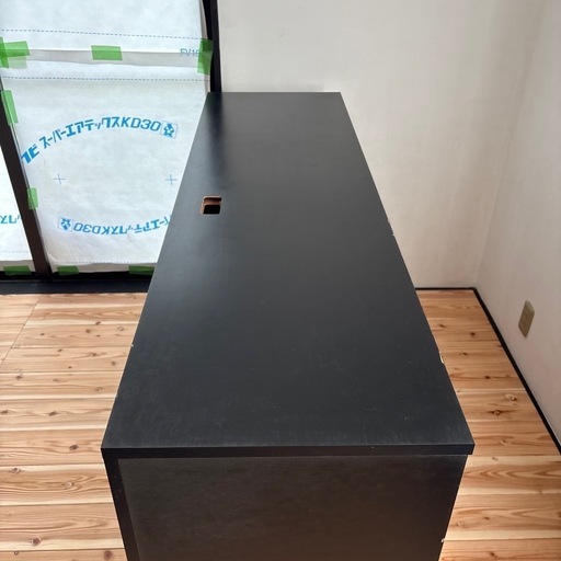 DJ機材用 黒の木製テーブル　ターンテーブル台　レジカウンター　中古 DJ機材用 黒の木製テーブル ターンテーブル台 レジカウンター