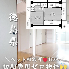 【徳島県・名東町】1DK/💓🐕‍🦺ペット相談可物件🐈💓