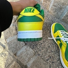 ほぼ新品 スニーカーNike Dunk Low "Reverse Brazil"ナイキ ダンク ロー "リバース ブラジルとオマケNIKE エアフライト89 " の画像