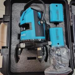 レーザー墨出し器 5ライン 水平器 4方向大矩照射 2個バッテリー付き