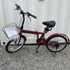 美品　折りたたみ式自転車20インチ鍵付き