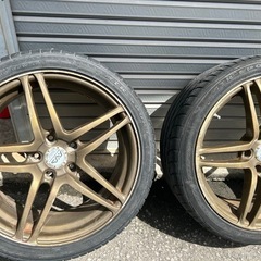 ＡＶＳ　モデル５　18インチ8j +38 ２本セットタイヤ付