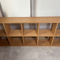 スタッキングシェルフセット・５段×２列・オーク材　無印良品