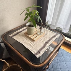 【来週末まで】座卓　無印良品ランチョンマット　木製の板　セット