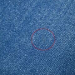 無印良品 2人掛けソファ 幅161×奥95×高81cm フェザークッション 2シーター デニム風カバー MUJI 良品計画 2Pソファ ラブソファ 札幌市 清田区 平岡の画像