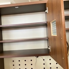 ☆値下げ☆O2505-661 ユーアイ キッチンボード ブラウン 固定ダボ有り 上下分割可 キズ汚れ有りの画像