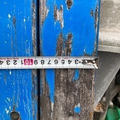 古ペンキ板。廃材。青色の枯板7本の画像