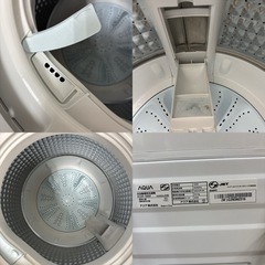 I318 🌈 ジモティー限定価格！ 2022年製の美品♪ AQUA 洗濯機 （6.0㎏） ⭐ 動作確認済 ⭐ クリーニング済の画像