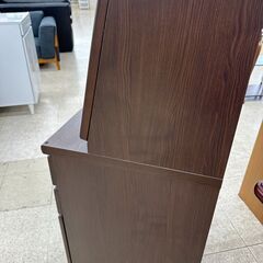 ★ジモティ割あり★TJ11721 小島工芸 ライティングデスク 茶 H112.5×D47.5×W65.5 クリーニング済みの画像