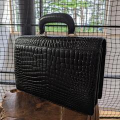 黒クロコダイル本革 メンズ  オマケ付きの画像