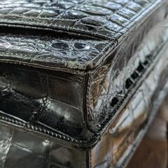 黒クロコダイル本革 メンズ  オマケ付きの画像