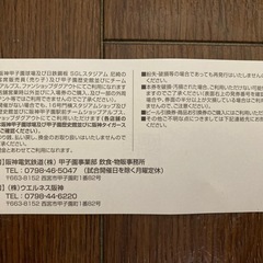 ★阪神タイガース甲子園球場商品お引換券10000円分の画像