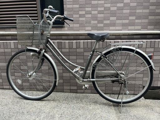 自転車26インチ オートライト 3段階変速ギア付き