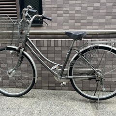 自転車26インチ オートライト 3段階変速ギア付き