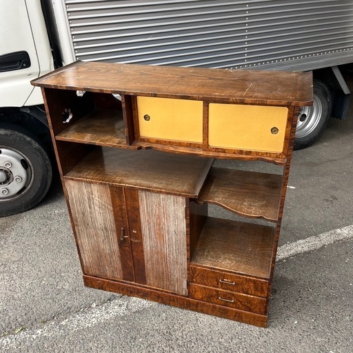 ★ジモティー割有★　茶箪笥　古家具　IKD-980 ☆ジモティー割有☆ 茶箪笥 古家具 IKD-980