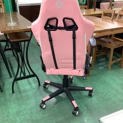 家具ならトレファク吉川店！！   zenox　ゲーミングチェア　キャスター付き  ピンク×グレーの画像