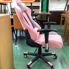 家具ならトレファク吉川店！！   zenox　ゲーミングチェア　キャスター付き  ピンク×グレーの画像