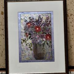 キラキラした花の絵入り額縁