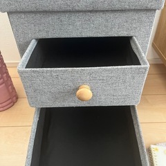 山善　収納スツール　キャスター付きの画像