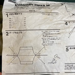 0066 Coleman コールマン アウトドア テント HexaM 収納ケース付き キャンプ グリーン 緑 アウトドア用品の画像