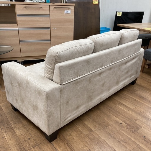 S110 ⭐ 3Pソファ レザーファブリック ウレタンフォーム 幅170cm USED 綺麗