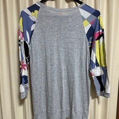 Tシャツ　カットソー　七部丈Ｌ　-14の画像