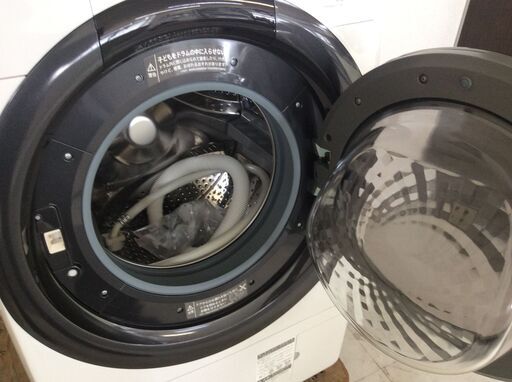 (6/18受渡済)JT10820【SHARP/シャープ ドラム洗濯機7.0㎏】美品 2023年製 ES-S7H-WR 家電 洗濯 斜め