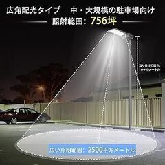 街灯 300W 68800LM 100Ｖ対応 配線式 大型 高輝度 防犯灯 2500㎡広範囲照明 外灯 取付簡単 日本語説明書付き　まとめ買い歓迎　卸ます　アマゾン引き上げ商品　倒産品　ネット商材　卸ます　転売　アマゾン引き上げ商品　卸し　問屋　倒産品　転売OK　ネット商材　アマゾン　商品　景品　コンペ　新品　未使用　卸売り　卸売の画像