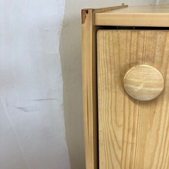 【無料】木目調ボックス扉付　縦90cm横44cm奥行き35cmの画像