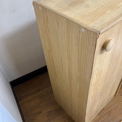 【無料】木目調ボックス扉付　縦90cm横44cm奥行き35cmの画像