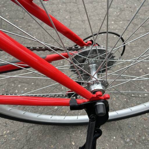 【引き取り限定】中古美品 赤いクロスバイク 使用数回美品 RIGHTPATH / ライトパース クロスバイク 700×35c