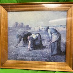 複製画　世界の名画　ミレー　【落ち穂拾い】　額縁　額装　インテリア＠上