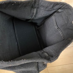黒キャンバス地 トートバッグ／ショルダーバッグ 2WAYの画像
