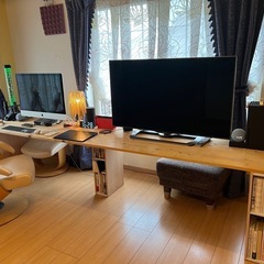 【板橋区】木製 DIY テーブル ラック付き