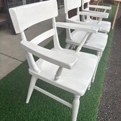 柏木工 ウィルダネス アームチェア 白ペイントリメイク チェア シンプル リメイク オシャレ インテリアの画像