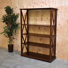 ≪zyt2180ジ≫ エスニック家具 オープンシェルフ 木製飾り...